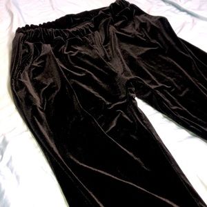 Black Velvet Pants